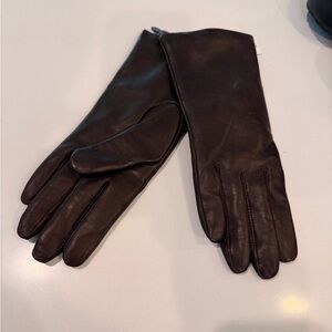 NWT Lord & Taylor Brown Genuine Leather with Cashmere lining - W 8